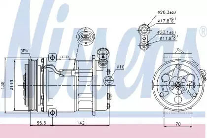 89157 NISSENS Компрессор, кондиционер 89157 NISSENS Компрессор, кондиционер
