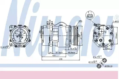 89165 NISSENS Компрессор, кондиционер 89165 NISSENS Компрессор, кондиционер