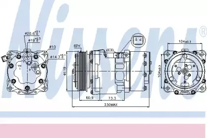 89195 NISSENS Компрессор, кондиционер 89195 NISSENS Компрессор, кондиционер
