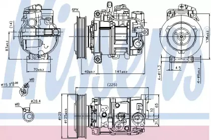 89209 NISSENS Компрессор, кондиционер 89209 NISSENS Компрессор, кондиционер