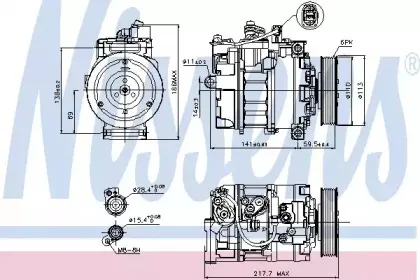 89223 NISSENS Компрессор, кондиционер 89223 NISSENS Компрессор, кондиционер
