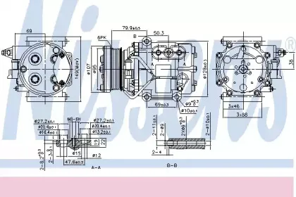 89240 NISSENS Компрессор, кондиционер 89240 NISSENS Компрессор, кондиционер