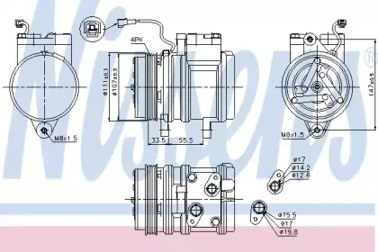 89275 NISSENS Компрессор, кондиционер 89275 NISSENS Компрессор, кондиционер