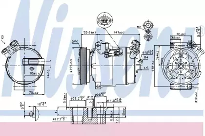 89308 NISSENS Компрессор, кондиционер 89308 NISSENS Компрессор, кондиционер