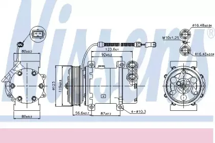 89339 NISSENS Компрессор, кондиционер 89339 NISSENS Компрессор, кондиционер