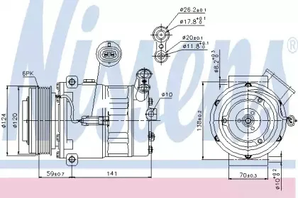89343 NISSENS Компрессор, кондиционер 89343 NISSENS Компрессор, кондиционер