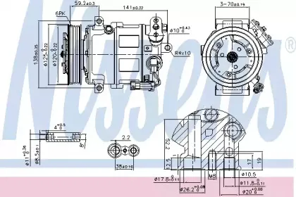 89497 NISSENS Компрессор, кондиционер 89497 NISSENS Компрессор, кондиционер