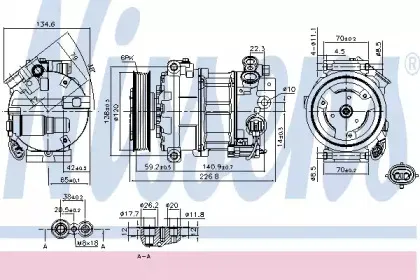 89584 NISSENS Компрессор, кондиционер 89584 NISSENS Компрессор, кондиционер