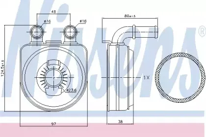 90650 NISSENS масляный радиатор, двигательное масло 90650 NISSENS масляный радиатор, двигательное масло