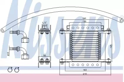 90634 NISSENS масляный радиатор, двигательное масло 90634 NISSENS масляный радиатор, двигательное масло
