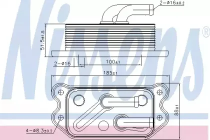 90716 NISSENS масляный радиатор, двигательное масло 90716 NISSENS масляный радиатор, двигательное масло