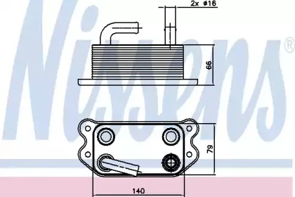 90738 NISSENS масляный радиатор, двигательное масло 90738 NISSENS масляный радиатор, двигательное масло