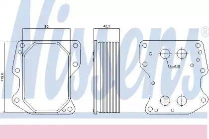 90752 NISSENS масляный радиатор, двигательное масло 90752 NISSENS масляный радиатор, двигательное масло