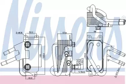 90839 NISSENS масляный радиатор, двигательное масло 90839 NISSENS масляный радиатор, двигательное масло