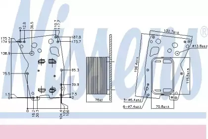 90902 NISSENS масляный радиатор, двигательное масло 90902 NISSENS масляный радиатор, двигательное масло