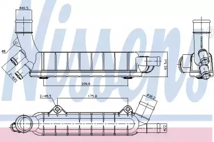 90976 NISSENS масляный радиатор, двигательное масло 90976 NISSENS масляный радиатор, двигательное масло