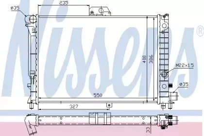 64046 NISSENS Радиатор, охлаждение двигателя 64046 NISSENS Радиатор, охлаждение двигателя