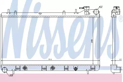 64186 NISSENS Радиатор, охлаждение двигателя 64186 NISSENS Радиатор, охлаждение двигателя