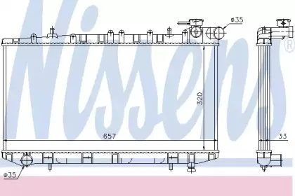 62985 NISSENS Радиатор, охлаждение двигателя 62985 NISSENS Радиатор, охлаждение двигателя