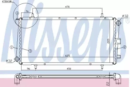 62785A NISSENS Радиатор, охлаждение двигателя 62785A NISSENS Радиатор, охлаждение двигателя