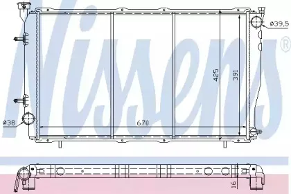67702 NISSENS Радиатор, охлаждение двигателя 67702 NISSENS Радиатор, охлаждение двигателя