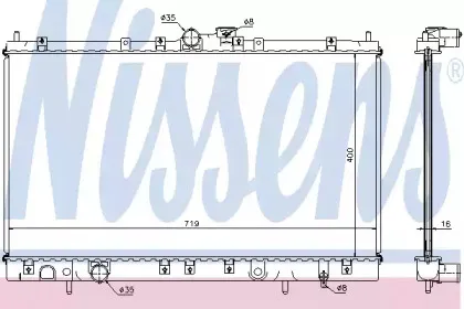 62804A NISSENS Радиатор, охлаждение двигателя 62804A NISSENS Радиатор, охлаждение двигателя
