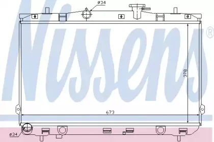 67024 NISSENS Радиатор, охлаждение двигателя 67024 NISSENS Радиатор, охлаждение двигателя