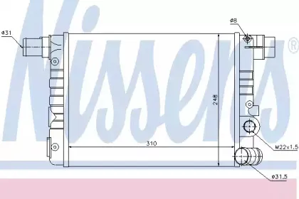 61805 NISSENS Радиатор, охлаждение двигателя 61805 NISSENS Радиатор, охлаждение двигателя