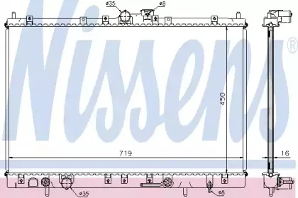 628031 NISSENS Радиатор, охлаждение двигателя 628031 NISSENS Радиатор, охлаждение двигателя