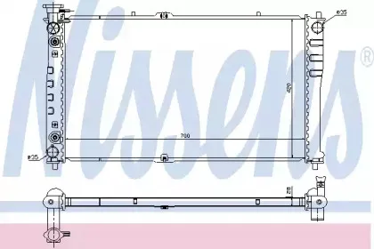 66640 NISSENS Радиатор, охлаждение двигателя 66640 NISSENS Радиатор, охлаждение двигателя
