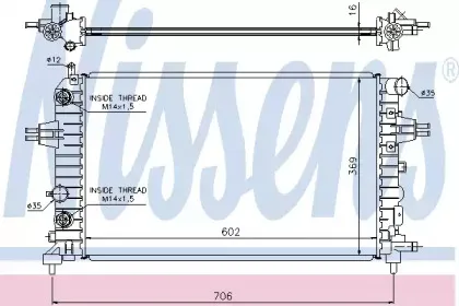 63027A NISSENS Радиатор, охлаждение двигателя 63027A NISSENS Радиатор, охлаждение двигателя