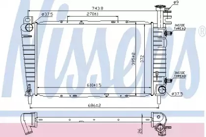 62064 NISSENS Радиатор, охлаждение двигателя 62064 NISSENS Радиатор, охлаждение двигателя