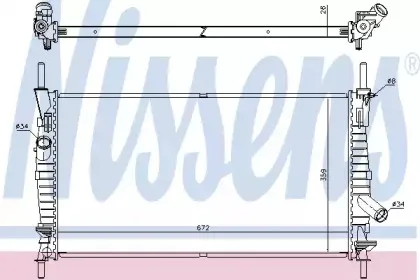 62128 NISSENS Радиатор, охлаждение двигателя 62128 NISSENS Радиатор, охлаждение двигателя