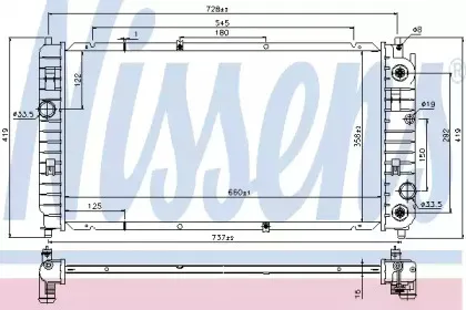 69454 NISSENS Радиатор, охлаждение двигателя 69454 NISSENS Радиатор, охлаждение двигателя