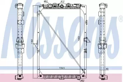 61447 NISSENS Радиатор, охлаждение двигателя 61447 NISSENS Радиатор, охлаждение двигателя