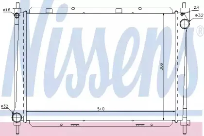 68722 NISSENS Радиатор, охлаждение двигателя 68722 NISSENS Радиатор, охлаждение двигателя