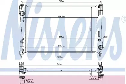 61919 NISSENS Радиатор, охлаждение двигателя 61919 NISSENS Радиатор, охлаждение двигателя