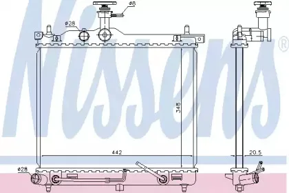 67098 NISSENS Радиатор, охлаждение двигателя 67098 NISSENS Радиатор, охлаждение двигателя