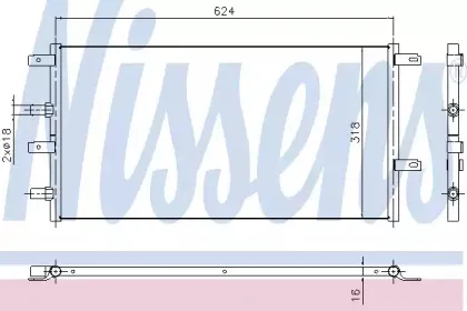 61966 NISSENS Радиатор, охлаждение двигателя 61966 NISSENS Радиатор, охлаждение двигателя