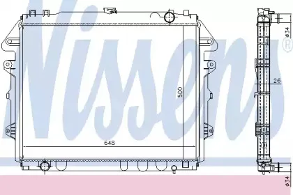 646884 NISSENS Радиатор, охлаждение двигателя 646884 NISSENS Радиатор, охлаждение двигателя