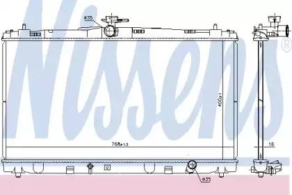 646935 NISSENS Радиатор, охлаждение двигателя 646935 NISSENS Радиатор, охлаждение двигателя