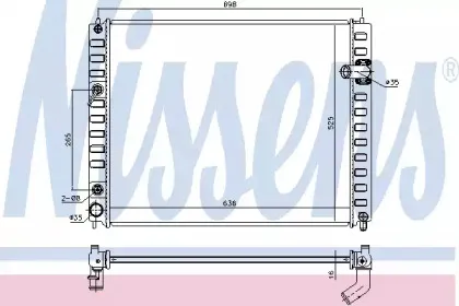 681208 NISSENS Радиатор, охлаждение двигателя 681208 NISSENS Радиатор, охлаждение двигателя