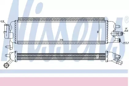 636038 NISSENS Радиатор, тяговый аккумулятор 636038 NISSENS Радиатор, тяговый аккумулятор