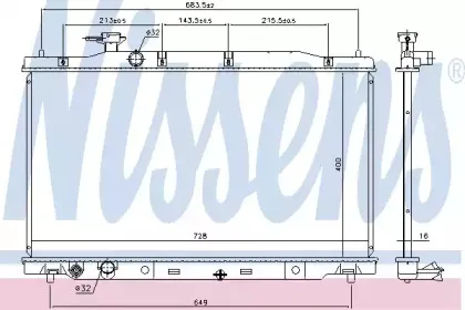 681404 NISSENS Радиатор, охлаждение двигателя 681404 NISSENS Радиатор, охлаждение двигателя