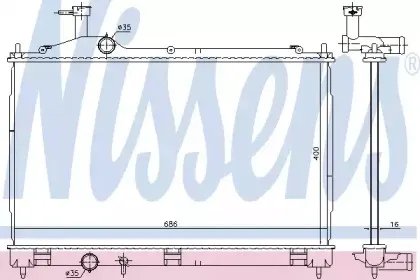 628967 NISSENS Радиатор, охлаждение двигателя 628967 NISSENS Радиатор, охлаждение двигателя