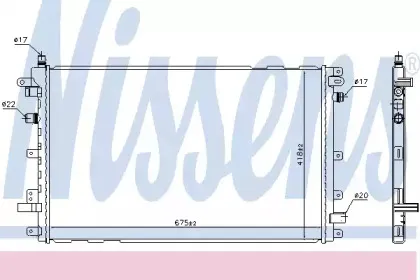 630772 NISSENS Радиатор, тяговый аккумулятор 630772 NISSENS Радиатор, тяговый аккумулятор