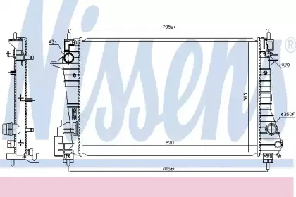 606455 NISSENS Радиатор, охлаждение двигателя 606455 NISSENS Радиатор, охлаждение двигателя