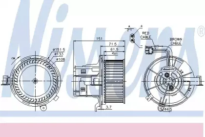 87109 NISSENS Вентилятор салона 87109 NISSENS Вентилятор салона
