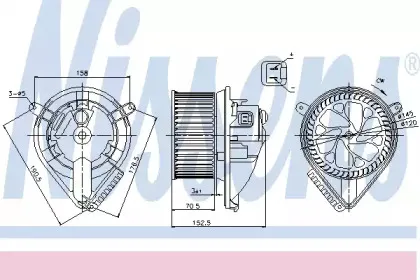 87156 NISSENS Вентилятор салона 87156 NISSENS Вентилятор салона