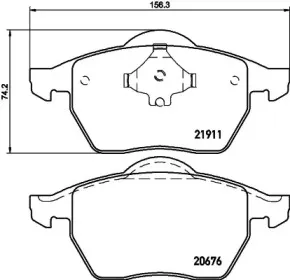 T1110 PAGID Комплект тормозных колодок, дисковый тормоз T1110 PAGID Комплект тормозных колодок, дисковый тормоз